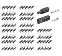 Connecteur MC4 d'origine pour énergie renouvelable pour câble de 4 à 6 mm² de type X PV-KST4/6X et PV-KBT4/6X de diamètre extérieur 5,5-7,4 mm, avec et sans TVA (avec TVA, 50)