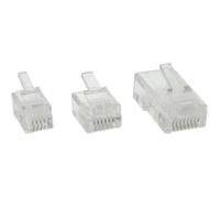 Connecteur modulaire - InLine® - RJ12 - 6P6C - 10 pièces - Câble plat à sertir