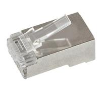 Connecteur Modulaire Rj45 Logilink, Cat.6, Blindé, Ouvert à L'Avant, Lot De 50