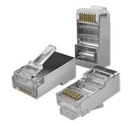Connecteur modulaire RJ45 Qoltec | CAT6 | FTP | Contacts plaqués or | 100 pièces