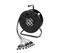 Connecteur Multicore Cable Tambour de Cables XLR DMX DJ PA 8 Prise Femelle 15m