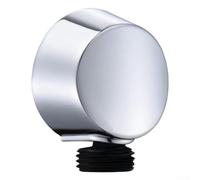 Connecteur mural de douche coudé IPS 1,3 cm - En fonte solide noir mat pour remplacement de tuyau et de tête (argenté)