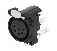 Connecteur NC5FAV : XLR femelle PIN : 5 droites THT noir NEUTRIK