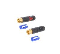 Connecteur NF2C-B/2 RCA mâle droit soudure plaqué or pour câbles NEUTRIK