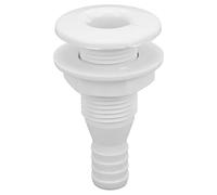 Connecteur Passe-coque Droit, Traversant la Coque, 5/8in Traversant la Coque Raccord Droit ABS Résistance aux Chocs Connecteur de Tuyau Accessoire pour Bateaux Marines(blanc)