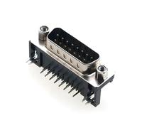 Connecteur PCB mâle femelle D-SUB 9 pouces 15 pouces 1 pièce avec adaptateur de prise à vis de réglage à angle droit 2/3 rangées DB9 DB15(Lavender)