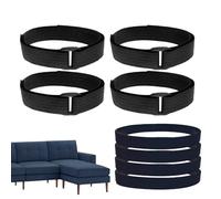 Connecteur Pied de Canapé - Caoutchouc Nylon 2,5x1cm | Sangles Connecteurs Pieds de Canapé Modulable | Anneaux en Caoutchouc pour Pieds de Canapés | Protège Sol, Installation Facile pour Stabilité et