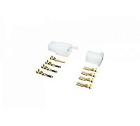 CONNECTEUR PLASTIQUE 4 FICHES (4 COSSES MALES + 4 COSSES FEMELLES) MOTO MOTOCULTURE TONDEUSE TRACTEUR MOBYLETTE CYCLOMOTEUR QUAD CROSS ENDURO TRIAL