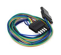 Connecteur Plat à 5 Broches, Fils à Code Couleur de 72 Pouces, Type D'extension de Faisceau de Câblage pour Remorque de Camping-car, Connecteur de Remorque, Connecteur Plat à 5