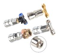 Connecteur pneumatique à trois voies de 6,35 mm d'entrée en métal, raccord rapide du tube de 6 mm de diamètre pour camions et remorques, droit (B)