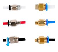 Connecteur pneumatique for pièces d'imprimante 3D, coupleur à joint rapide, tuyau 1.75/3mm, raccords PC4 PC6 01 m6 m5, extrudeuse de tubes en PTFE(JP4-01)