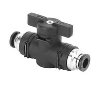 Connecteur Pneumatique, Noir Air Pneumatique 2 Voies Adaptateur de Raccords Rapides Interrupteur de Vanne Manuelle BUC Contrôleur Mixte, Tuyau Flexible de 6 mm à 12 mm(BUC-06)