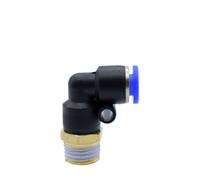 Connecteur pneumatique PL for tuyau de 4/6/8/10/12/16 mm de diamètre extérieur, filetage à enfoncer, connecteur rapide(PL8-02,2pcs)