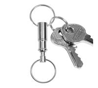Connecteur porte-clés à libération rapide - Porte-clavier au repos terminé, support à verrouillage à cliquet-split lourd | Fixation pour cordon de sécurité walk -out, accessoire anneau détachable rap