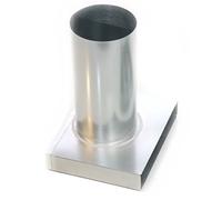 Connecteur pour assiettes Valve Embout avec longue taille Manchon Largeur : 100 140 180 220 300 mm sur DN : 80 100 125 160 200 mm plat Canal poulies de nez, argent