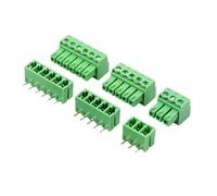 Connecteur pour câble à broches Connecteur de bornier à vis 3.81MM .5MM 2/3/4/5/6/7/8/9/10/11/12/13/14/15/16P/18p(Right angle Set,3.5mm,2P(10Pcs))