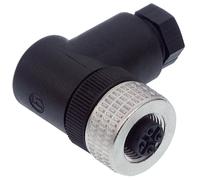 Connecteur pour câble de capteur/actionneur 4 pôles femelle coudé M12 Contenu: 5 pc(s) WAGO