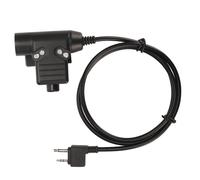 Connecteur pour casque talkie-walkie à usage tactique avec bouton Push-to-Talk, adaptateur pour casque tactique Kenwood 2 broches K1, conception à