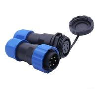 Connecteur pour circulaire SP20 Plastique PA66 Renforcé Connecteur | IP68 étanche immersion, 2 pour broches, pour éclairage jardin, pour pompe fontaine, connexion rapide