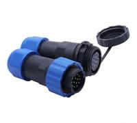 Connecteur pour circulaire SP20 Plastique PA66 Renforcé Connecteur | IP68 étanche immersion, 2 pour broches, pour éclairage jardin, pour pompe fontaine, connexion rapide