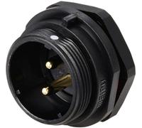 Connecteur pour montage en facade embase mâle 2 pôles 30 A 500 V/AC IP68 Weipu SP2112 / P 2