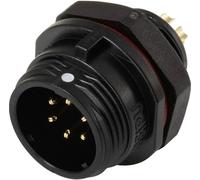 Connecteur pour montage en facade embase mâle 6 pôles 5 A 125 V/AC IP68 Weipu SP1312 / P 6