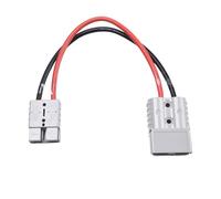 Connecteur pour prise Anderson, câble de charge 50 A 12 V CC avec fil de cuivre étamé 6AWG/8AWG, gaine en silicone 30 cm, IP65 noir et rouge