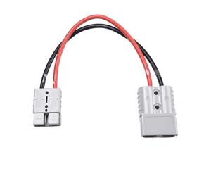 Connecteur pour prise Anderson, câble de charge 50 A 12 V CC avec fil de cuivre étamé 6AWG/8AWG, gaine en silicone 30 cm, IP65 noir et rouge