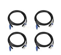 Connecteur Powercon, câble DMX 3 pôles, accessoires d'éclairage, 4 pièces, 2m