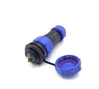 Connecteur Prise d'aviation SP21 2 pôles, prise mâle IP68 et connecteur de câble de prise femelle assemblage à 2 broches sur écrou arrière Prise d'aviation pour Bluetti