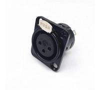 Connecteur professionnel 3 broches XLR mâle ou femelle pour microphone audio Snake Cable Patch Bay Rack Panneau en plastique noir avec tasses à souder (femelle)