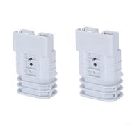 Connecteur rapide 50 A 600 V pour fiche Anderson, coupleur de charge à 2 broches en PC avec contacts en cuivre argenté, compatible avec ATV, voiture, treuil et chariots élévateurs, gris/orange (gris)