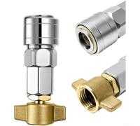 Connecteur rapide autobloquant pour prise d'air de camion robuste pour filetage M16 avec tube et joint en acier inoxydable résistant à la haute pression (A)