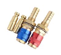 Connecteur Rapide de Gaz D'eau, Raccord de Connecteur Rapide Refroidi à L'eau et Adaptateur de Gaz, Connecteur Rapide en Laiton pour Torche de Soudage PTA DB MIG TIG (10mm)