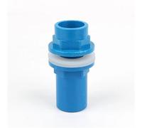Connecteur rapide de tuyau, connecteur vidange d'aquarium en PVC 40 mm, raccord fileté 1 1/4 pouce multicolore(Blue)