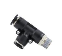 Connecteur rapide de tuyau d'air PD8mm-02, té fileté 6-01, tuyau pneumatique 10-03, raccord d'électrovanne de cylindre 10 pièces(PD14,06)