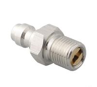 Connecteur rapide mâle en acier inoxydable de 8 mm avec valve de passage pour raccords de pompe haute pression M10 1/8NPT 1/8BSPP filetage anti-fuite (M10 x 1)