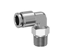 Connecteur rapide pneumatique en acier inoxydable PL304, for tuyau de Tube de 1/4 5/16 3/8 1/2 pouces, raccord de compresseur mâle NPT1/8(PL3-8-NPT1-4)