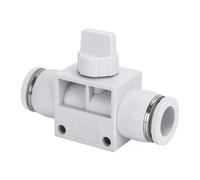 Connecteur rapide pneumatique HVFF, vanne à gaz manuelle, tuyau d'air, électrovanne de cylindre de 4, 6, 8, 10, 12 mm, connecteur blanc(HVFF-8)