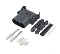 Connecteur rapide pour chariot élévateur à haut courant 80 A 160 A 320 A en cuivre plaqué argent Borne de charge de batterie pour véhicules électriques UPS Noir (160 A mâle)