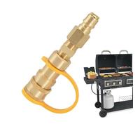 Connecteur Rapide Pour Propane - Construction En Laiton Massif | Joint Combiné De 3/8 Pouces, Filetage Standard Américain, Adaptateur De Gaz Hermétique, Raccord Haute Pression, Accessoire D'extérieur