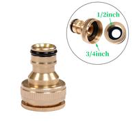 Connecteur rapide pour robinet à filetage en laiton,adaptateur de raccord de pistolet à eau,outil de jardin,connecteur d'irrigation,16mm 20mm,1 pièce 1/2 ""3/4"" 1"" - Type Orange-Brass