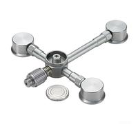 Connecteur Réchaud pour gaz Aluminium 3 Entrées 2 Sorties Connecteur | Alliage d'aluminium pour robuste, interface pour cuivre, 3 cartouches simultanÃ©es, 2 rÃ©chauds, idÃ©al bivouac(black)