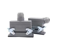 Connecteur rectangulaire robuste à 32 broches, 1 pièce, fiche aviation étanche industrielle, sertissage à vis mâle et femelle, type Harting(10 Core Lateral Line)