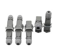 Connecteur rectangulaire robuste HDC-HA, 10A 16A 4 5 6 8 broches, prise industrielle étanche(Green)