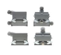 Connecteur rectangulaire robuste HDC-HE-024, 24 broches, étanche, for l'aviation industrielle, avec couvercle de protection, 500 V, 16 A(24 Core Top Outgoing)