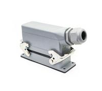 Connecteur rectangulaire robuste HDC HE, 24 broches, 500V, 16a, Contact, puissance industrielle, prise à vis, entrée latérale/supérieure, HDC-HE-24(Top entry)