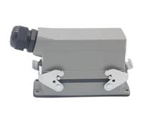 Connecteur rectangulaire robuste HE-024-01S - Ensemble complet avec double boucle latérale for applications industrielles