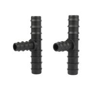 Connecteur réducteur d'eau en té barbelé, 50 pièces, DN20mm DN16mm DN12mm 8/11mm 4/7mm 3/5mm, Interface couplage à 3 voies, raccords de réducteur de tuyau domestique(DN20mm-DN16mm)