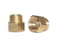 Connecteur réducteur en laiton M22 x 1.5X1/2 '', filetage BSP, Machine à laver, pistolet à eau, adaptateur en laiton, Irrigation de jardin, 1 pièces(Silver)